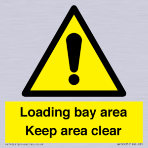 Loading bay area Keep area clear